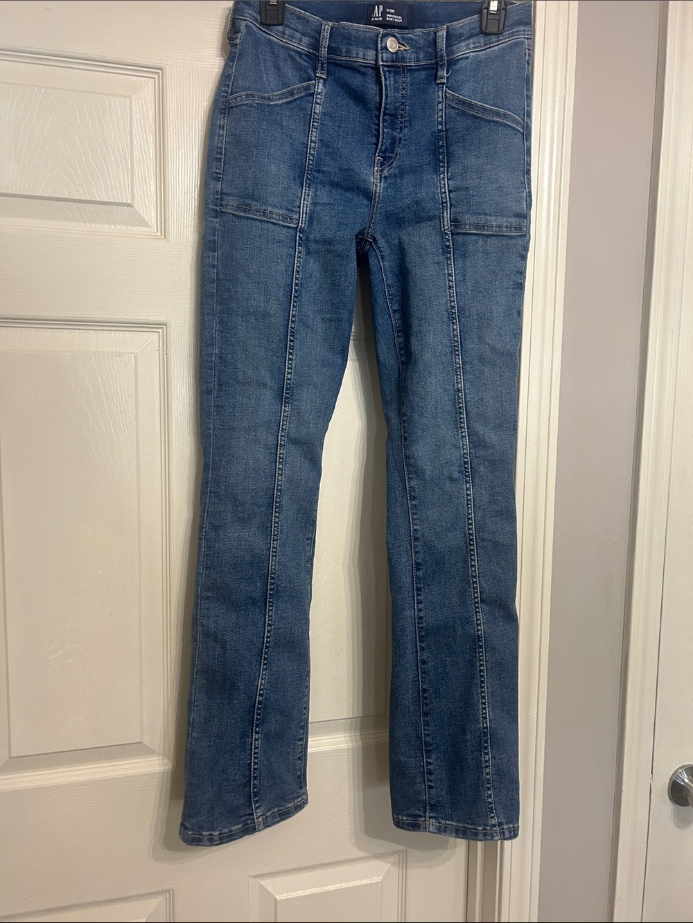 GAP Women's Medium Blue Flare Jeans with Center Front Seams